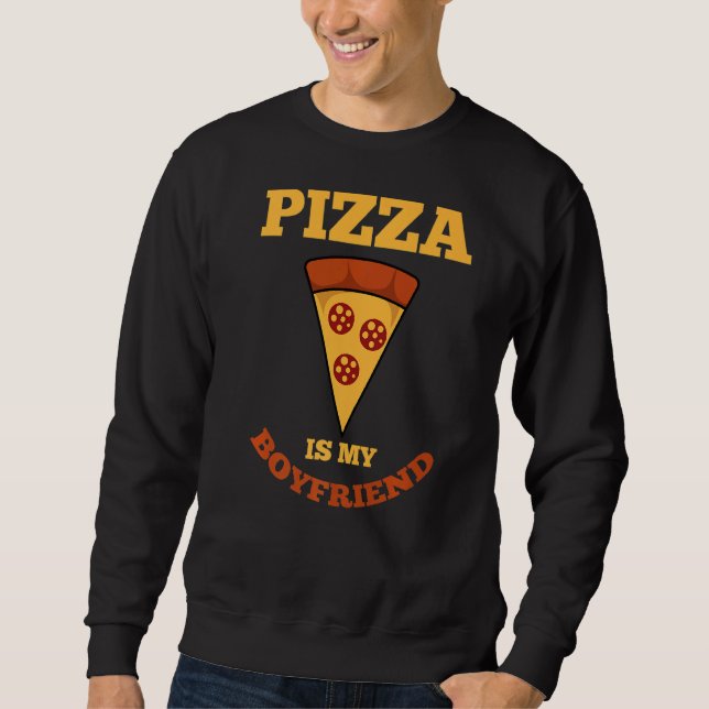 Sudadera Pizza Es Mi Novio Comida Graciosa De Queso De Pepp (Anverso)