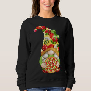 Sudadera Pizza Gnome Cute Pizza Pattern Funny Gnomie