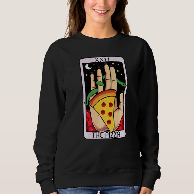 Sudadera Pizza Leyendo Tarjeta Tarot Comida Italiana Wifi E (Anverso)