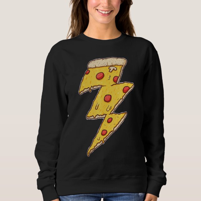 Sudadera Pizza Lightning Pizza Comer comida italiana Pizza  (Anverso)