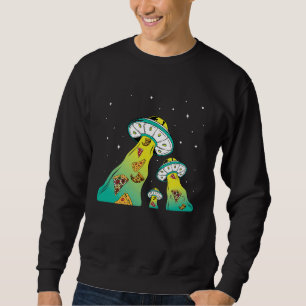 Sudadera Pizza OVNI Alien Extraterrestre Comiendo Pizza