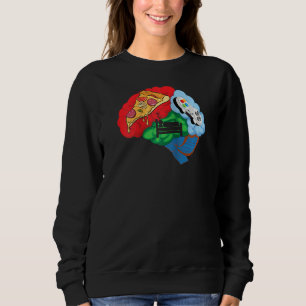 Sudadera Pizza Sleep Y Gamer Brain T Shirt Video Game Lov