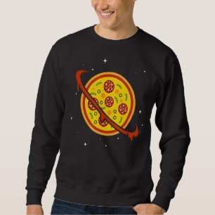 Sudadera Pizza Space Saturn Planet Food Humor Foodie