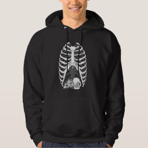 Sudadera Pizza Y Cerveza X Ray Belly Skeleton Halloween Gra