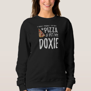 Sudadera Pizza Y Doxie Divertido Perro Dachshund Mamá Perro