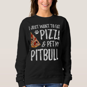 Sudadera Pizza Y Pitbull Divertidos Perros Mamá O Papá Perr