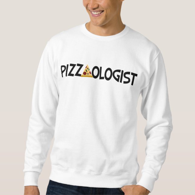 Sudadera Pizzólogo - Pizza Divertida (Anverso)