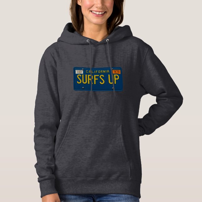 Sudadera Placa de California Retro 1969 Surf Surfs Up (Anverso)