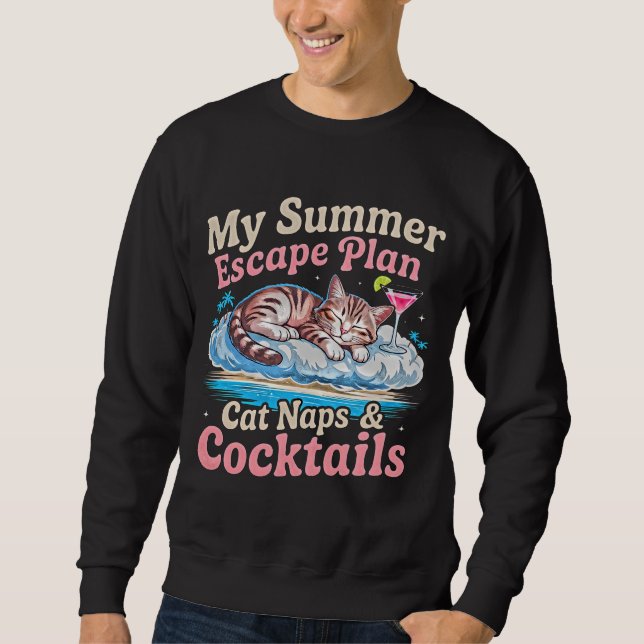 Sudadera Plan de Escape de Gato de Verano - Cóctel de Felin (Anverso)