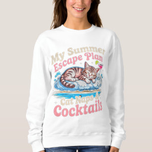 Sudadera Plan de Escape de Gato de Verano - Divertidas Muje