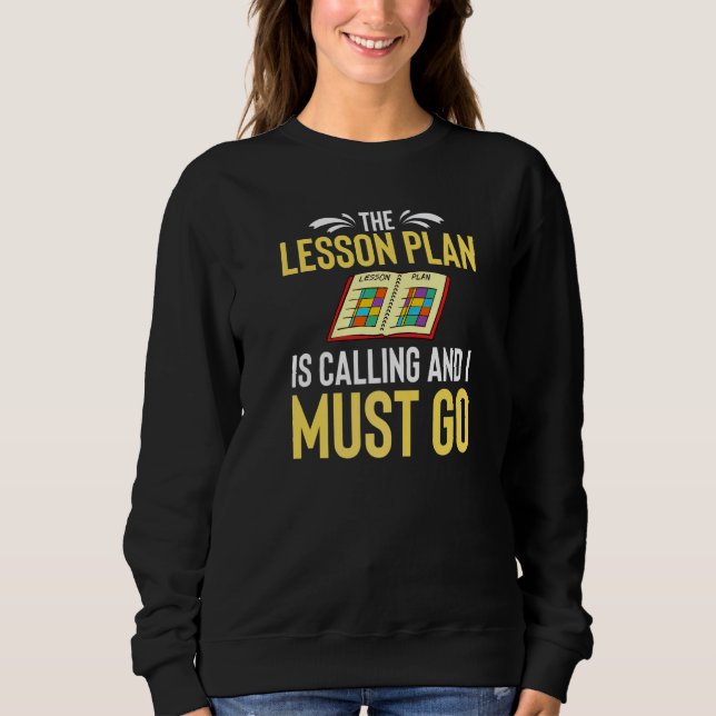 Sudadera Plan de Lección para Maestro Planificador de Prees (Anverso)
