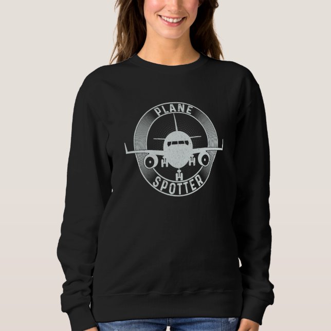 Sudadera Plane Spotter Pilot Airplane Plane Aviation  1 (Anverso)
