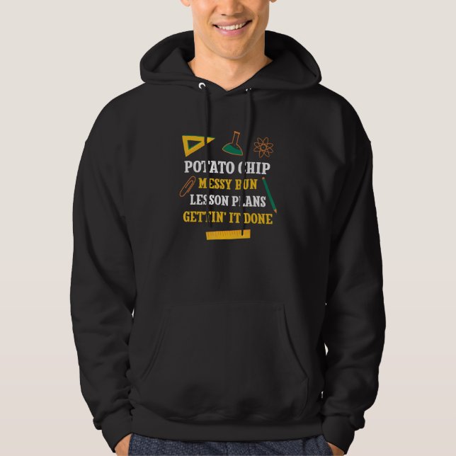 Sudadera Planes de Lección de Moño Desordenado de Papa Frit (Anverso)
