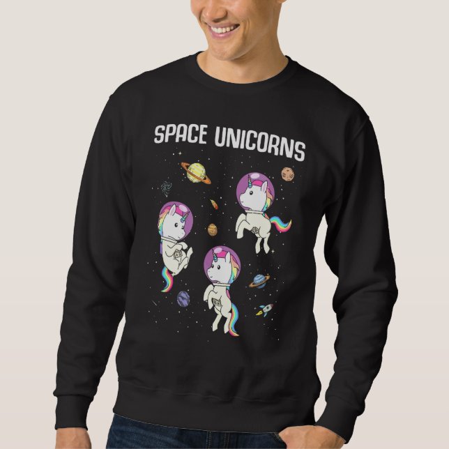 Sudadera Planeta astronauta Unicornio 1 (Anverso)