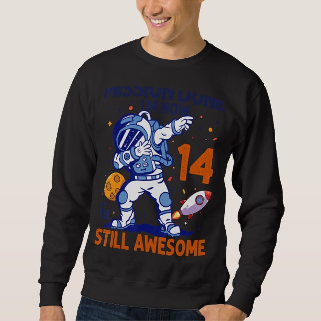 Sudadera Planeta espacial astronauta de 14 años 14º cumplea (Anverso)