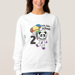 Sudadera Planeta espacial Panda De Dos Años De Edad