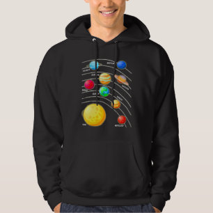 Sudadera Planetas del Sistema Solar Ciencia Espacio Niños N