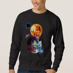 Sudadera Plano Universo de Galaxia Astronauta del Sistema S