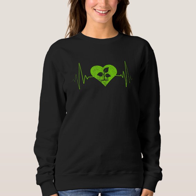 Sudadera Plant Heartbeat Gardener Gardening (Anverso)