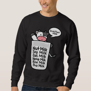 Sudadera Planta de bebidas Leche Almends Soy Pea Basado en 