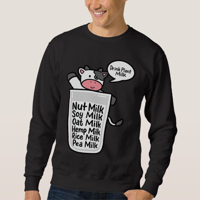 Sudadera Planta de bebidas Leche Almends Soy Pea Basado en  (Anverso)