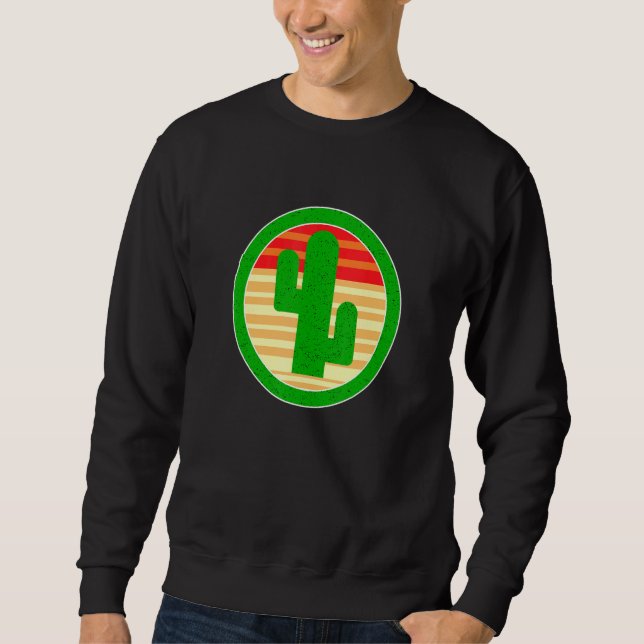 Sudadera Planta de Cactus Verde Serape Estética de la puest (Anverso)