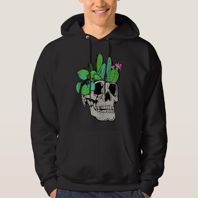 Sudadera Planta de Skull Cute Garden Planters Funny Garden (Anverso)