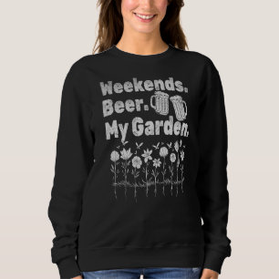 Sudadera Planta Jardín Fin de Semana Cerveza Mi Jardín Jard