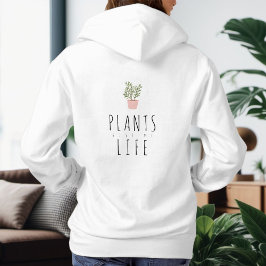 Sudadera Planta Vida Gráfica y tipografía de moda de vuelta