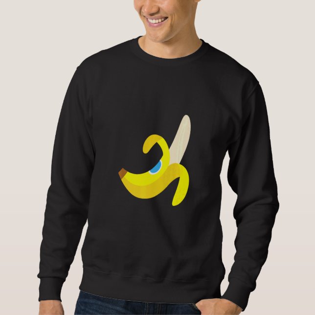 Sudadera Plantain de plátano Cute fruta fresca madura pelad (Anverso)