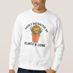 Sudadera Plantas ligeramente distradas León Animales dulces