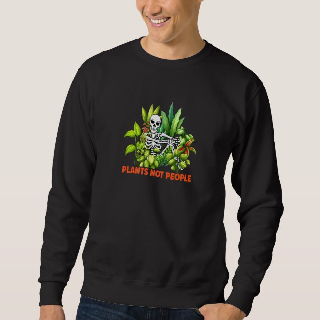 Sudadera Plantas no personas esqueletón divertida huerta de (Anverso)