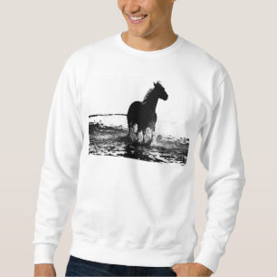 Sudadera Plantilla Añadir su propio texto Corriendo caballo
