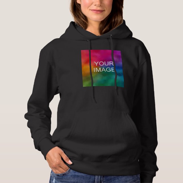 Sudadera Plantilla Añadir texto Cargar foto Mujeres de moda (Anverso)