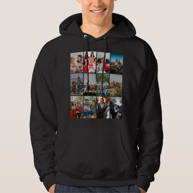 Sudadera Plantilla de Collage de 12 Fotos de Recuerdos de A (Anverso)