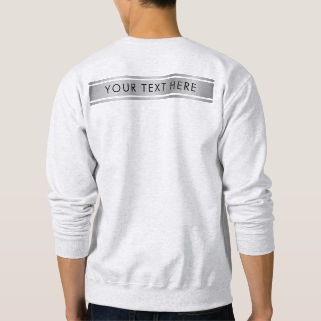 Sudadera Plantilla de doble lado gris ash Añadir texto masc (Reverso)