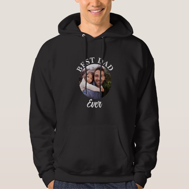 Sudadera Plantilla de fotografía personalizada de Best Dad (Anverso)