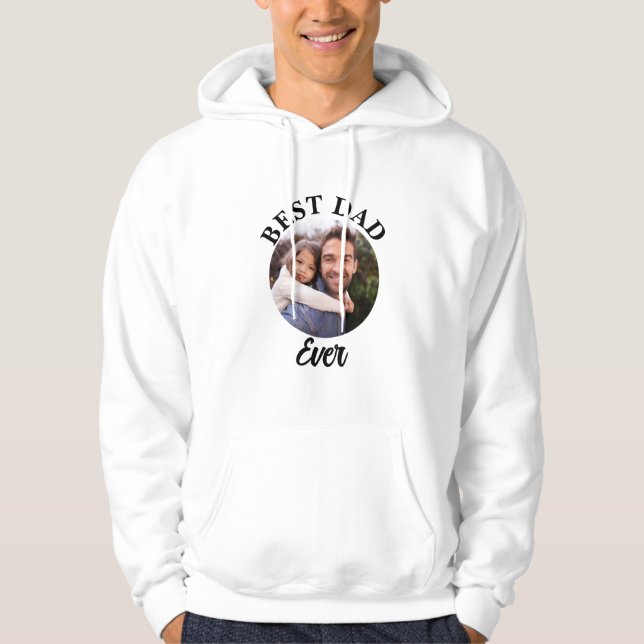 Sudadera Plantilla de fotografía personalizada de Best Dad (Anverso)