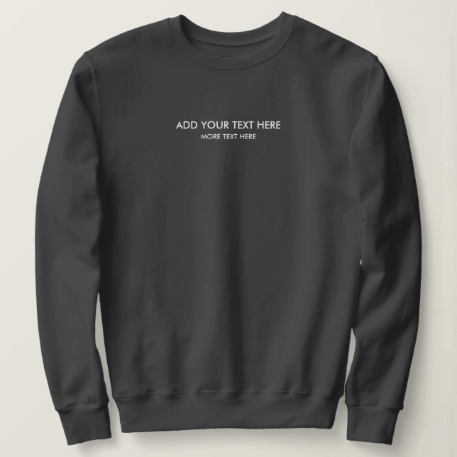 Sudadera Plantilla de fuente pequeña de moda personalizada  (Anverso del diseño)