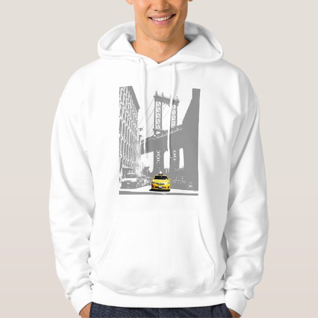 Sudadera Plantilla De Hoodies Para Hombres Nueva York Taxi  (Anverso)