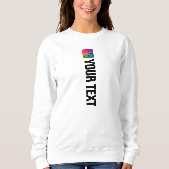Sudadera Plantilla de impresión a doble cara de moda Mujere (Anverso)
