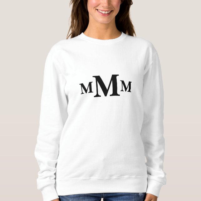 Sudadera Plantilla de monograma de letra personalizada "M" (Anverso)