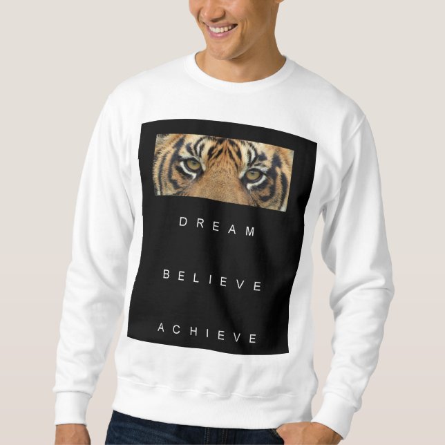 Sudadera Plantilla de presupuesto motivacional Tiger Ojo de (Anverso)