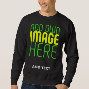 SUDADERA PLANTILLA DE TEXTO DE IMAGEN NEGRA SENCILLA EDITAB