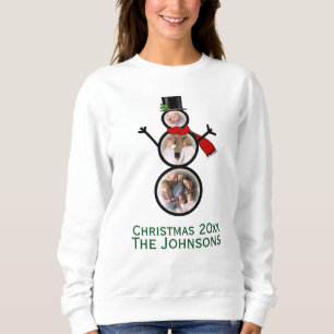 Sudadera Plantilla del muñeco de nieve del navidad de la