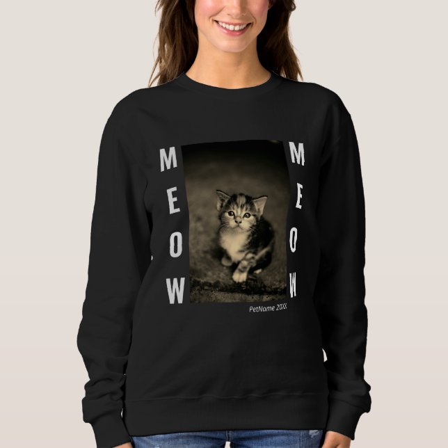 Sudadera Plantilla personalizada de fotografía de gato Cami (Anverso)