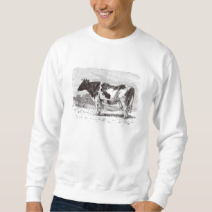 Sudadera Plantilla retra de las vacas de la vaca holandesa