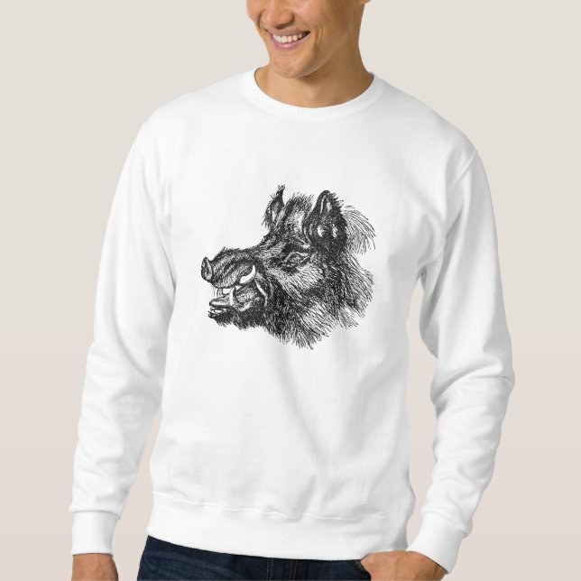 Sudadera Plantilla viciosa de los colmillos del jabalí w (Anverso)