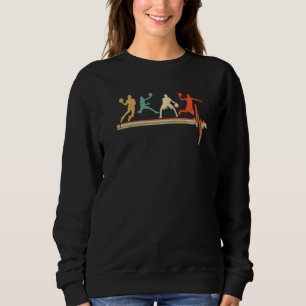 Sudadera Plaqueta divertida de baloncesto con estilo retro