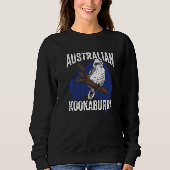 Sudadera Plata Kookaburra Australia Mapa australiano de la  (Anverso)